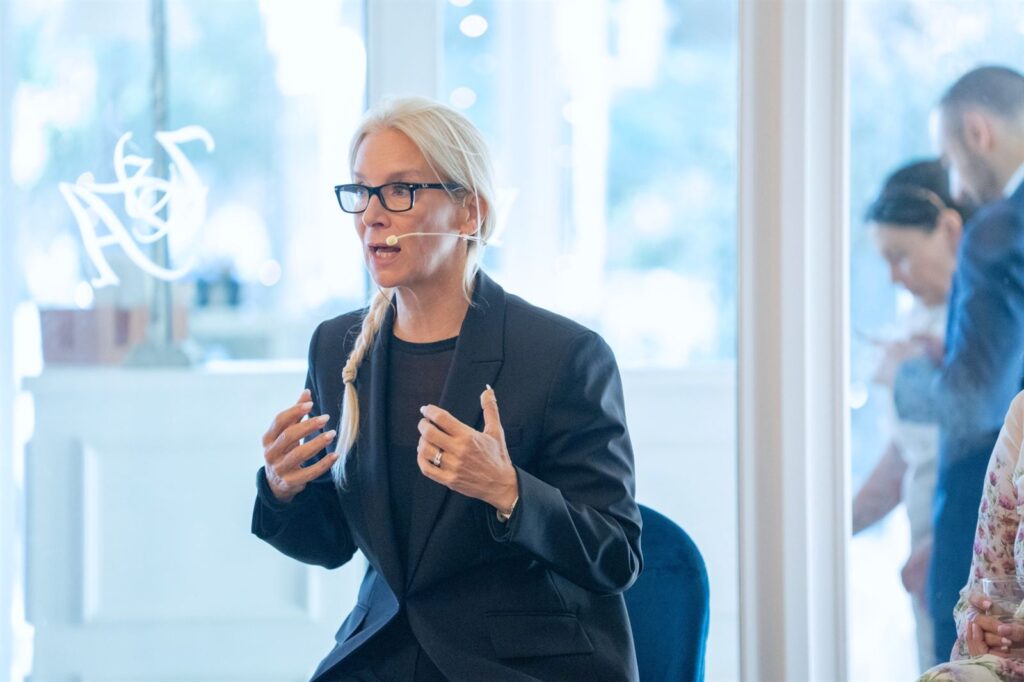A panellist speaking during the discussion.